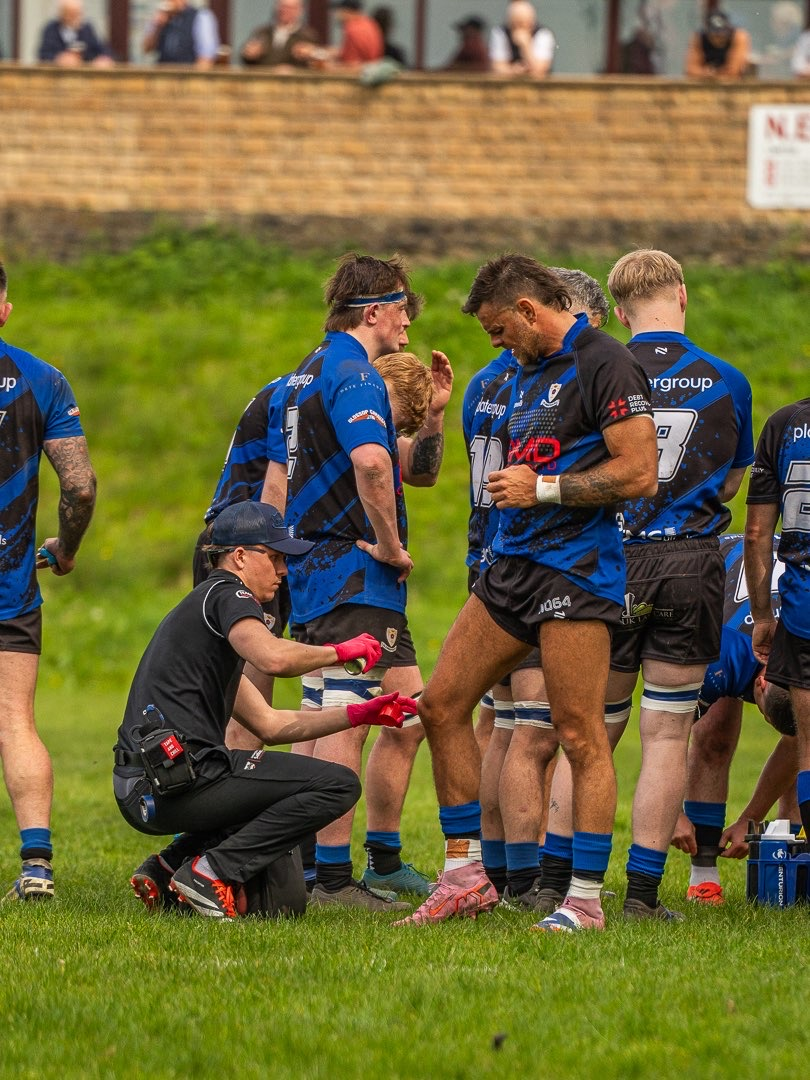 Pitchside support at Glossop Rugby Club